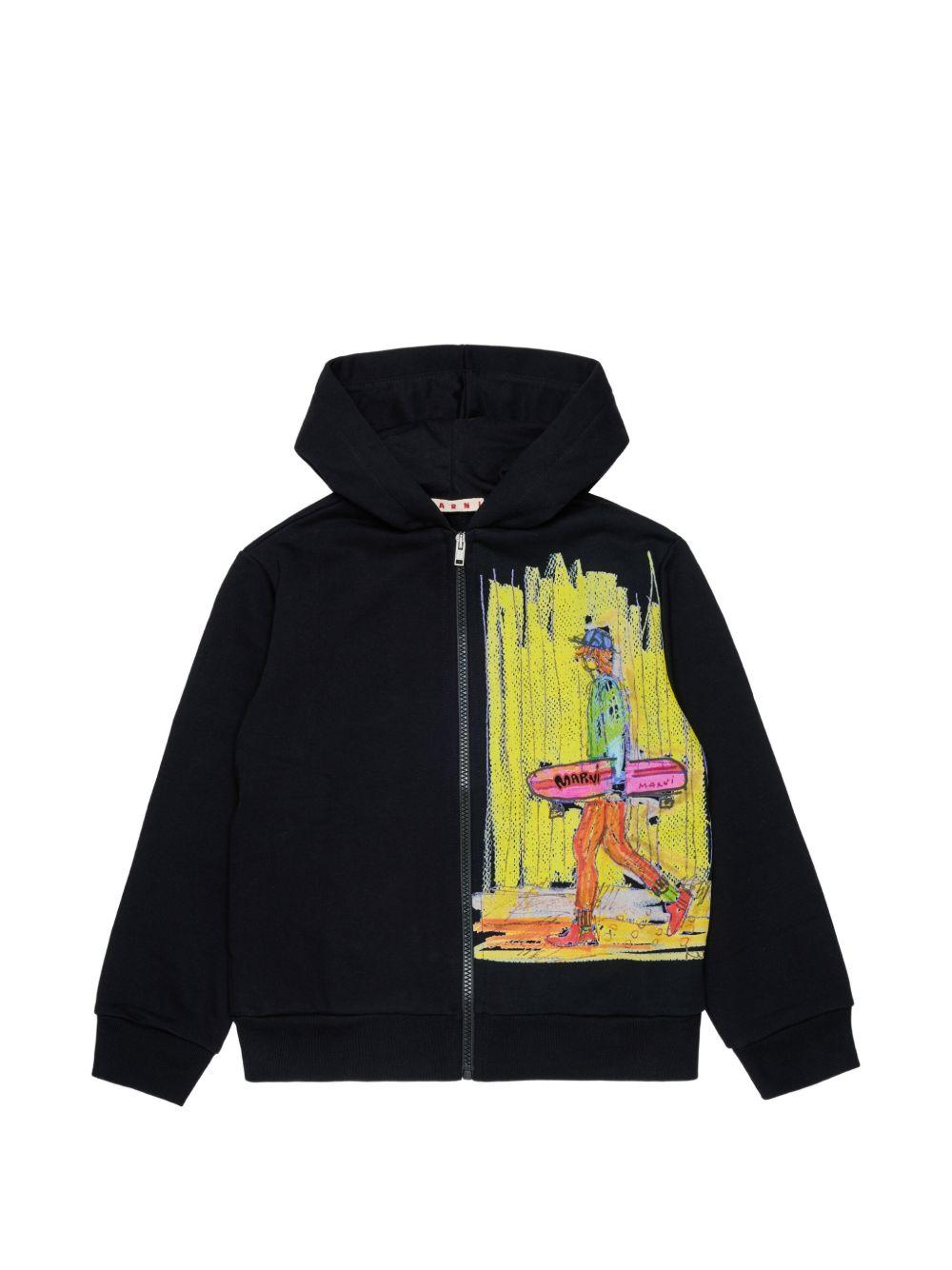 Felpa nera per bambino M01976M00NF 0M900 Marni Kids 