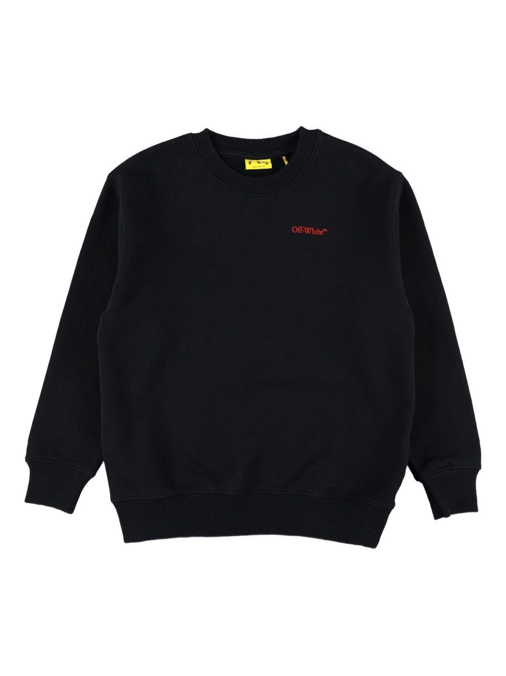 Felpa nera per bambino OBBA001F25FLE007 1025 Off White Kids 
