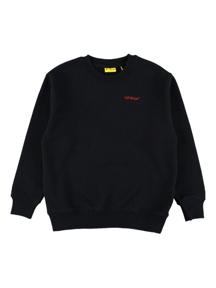 Felpa nera per bambino OBBA001F25FLE007 1025 Off White Kids 