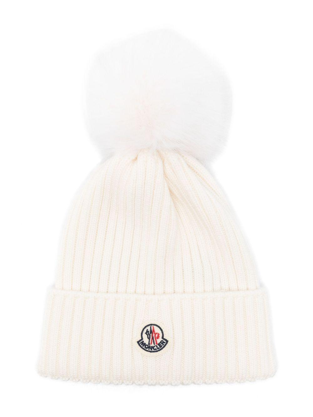 Cappello bianco per bambina 9543B00011M1131 030 Moncler Kids 
