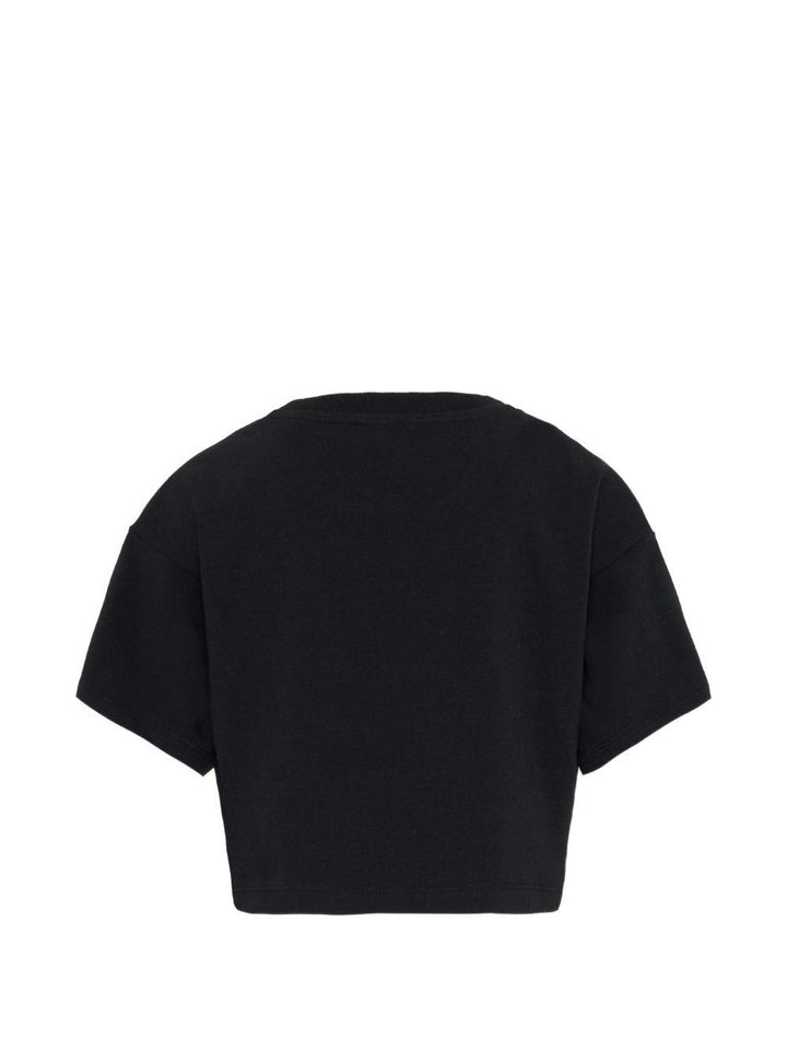 T-shirt nero per bambina HDM072LBA00 60100 Moschino Kids 