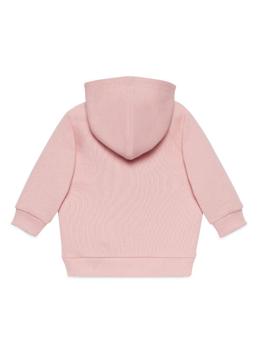 Felpa rosa per neonata con logo