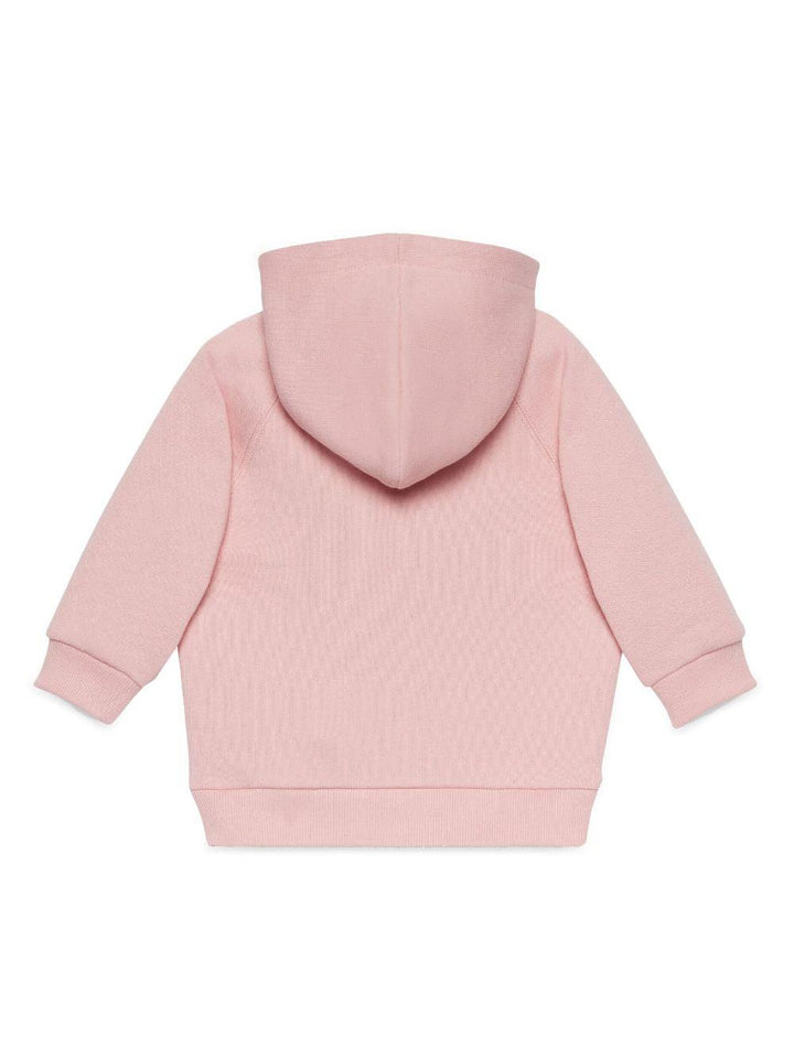 Felpa rosa per neonata con logo