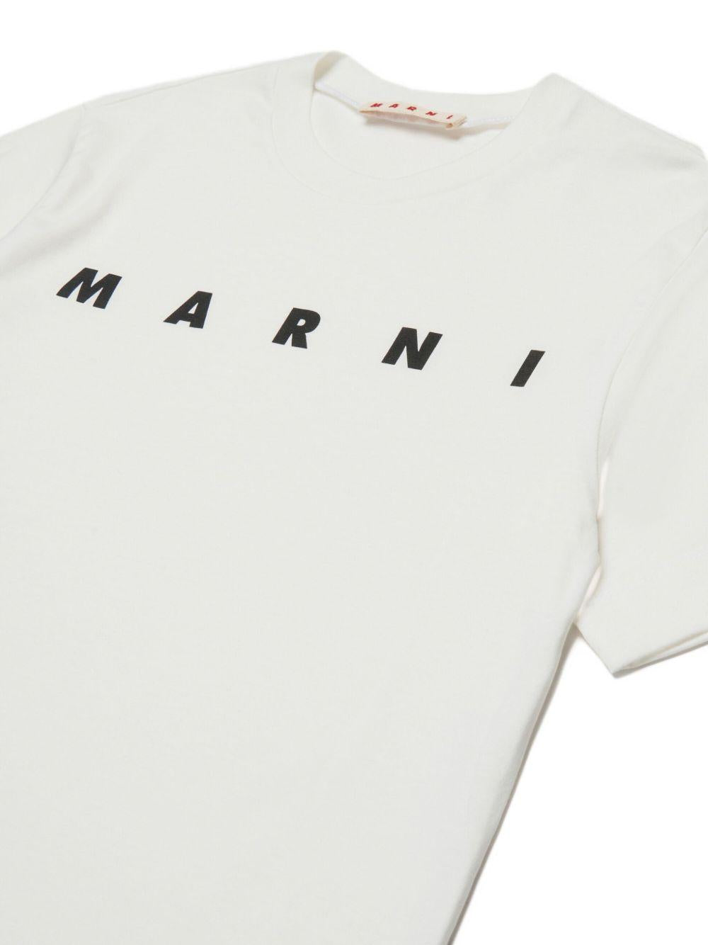 T-shirt bianca per bambino M002MVM00RF 0M114 Marni Kids 