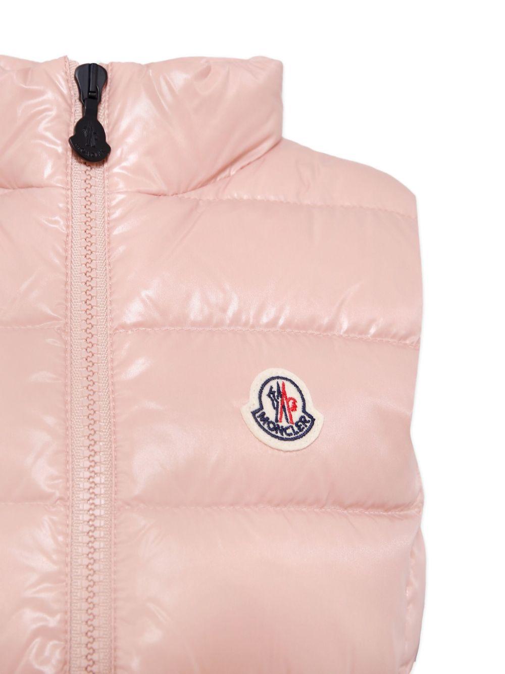 Gilet rosa chiaro per bambina 9541A5281068950 512 Moncler Kids 