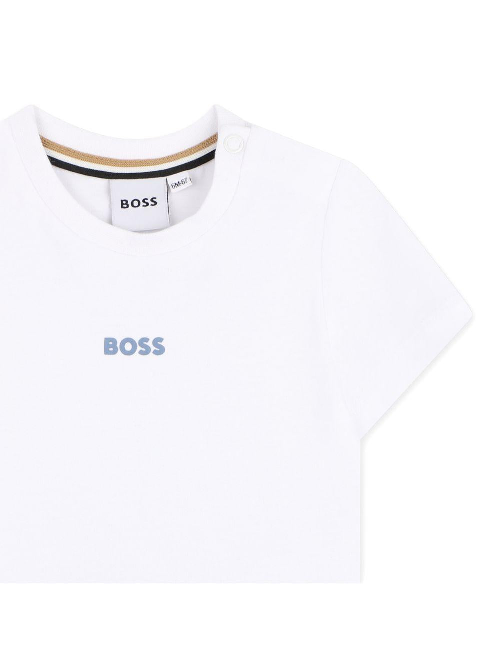 T-shirt bianca per neonato J52891 10P Boss Kids 