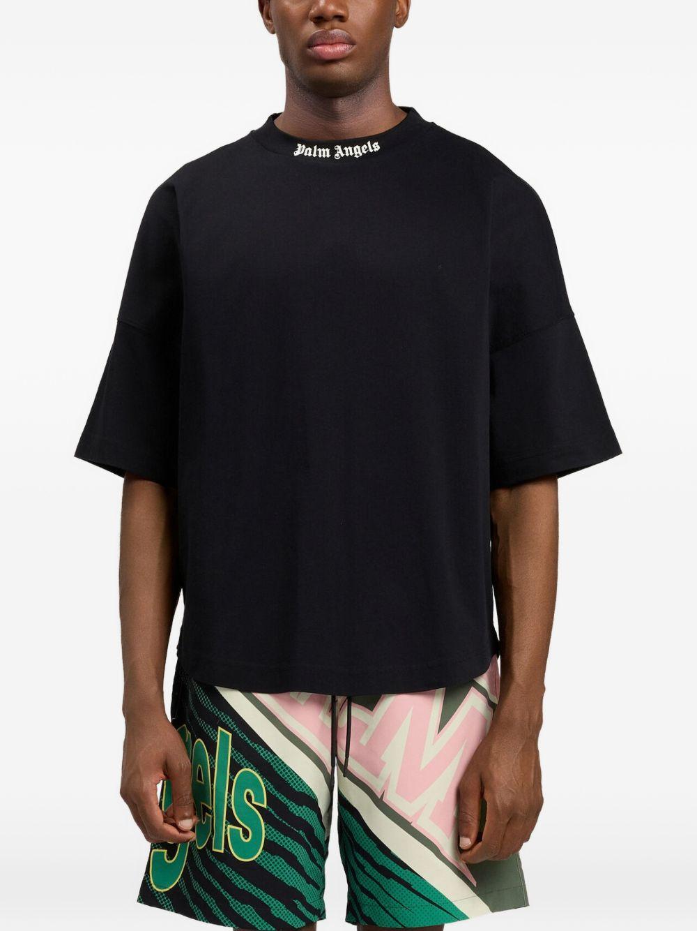 T-shirt nero per bambino PMAA10BS26JER001 1003 Palm Angels 