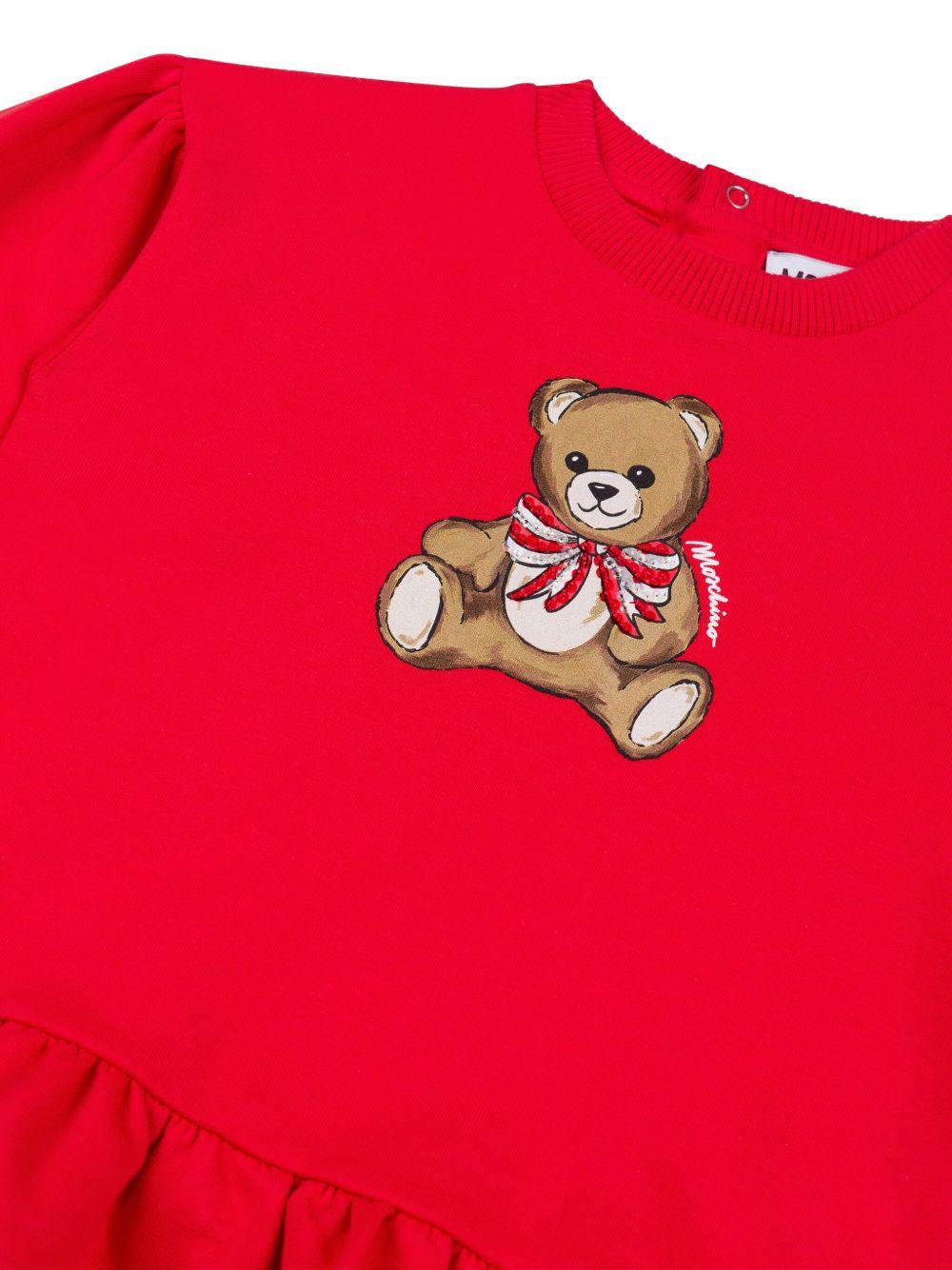 Abito rosso per neonata MDV0CWLDA16 50109 Moschino Kids 