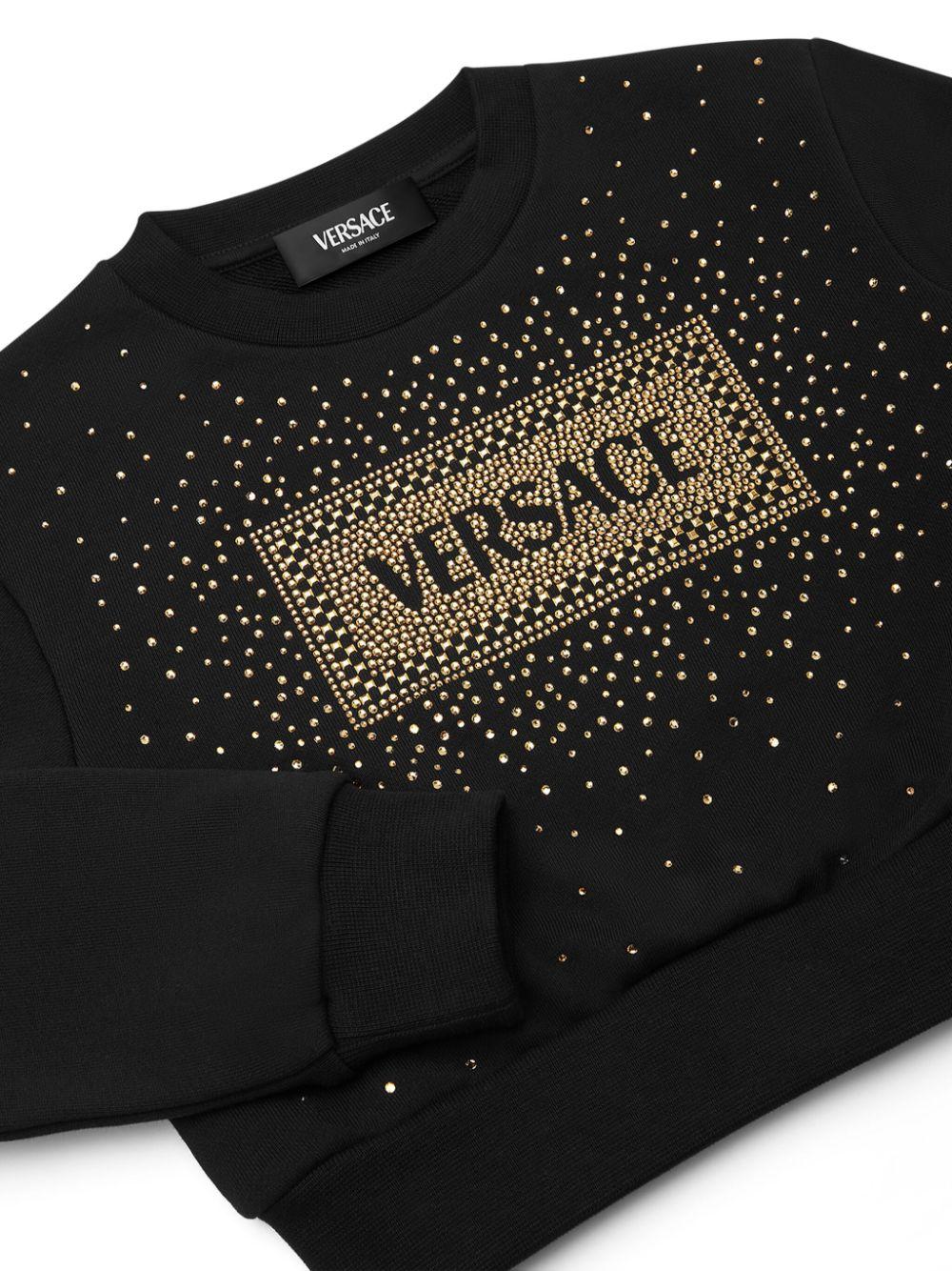 Black cotton sweatshirt for girls