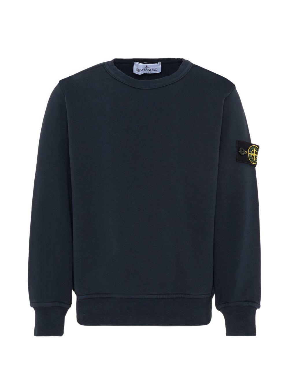 Felpa blu navy per bambino 66100005S0040 V0020 Stone Island Kids 
