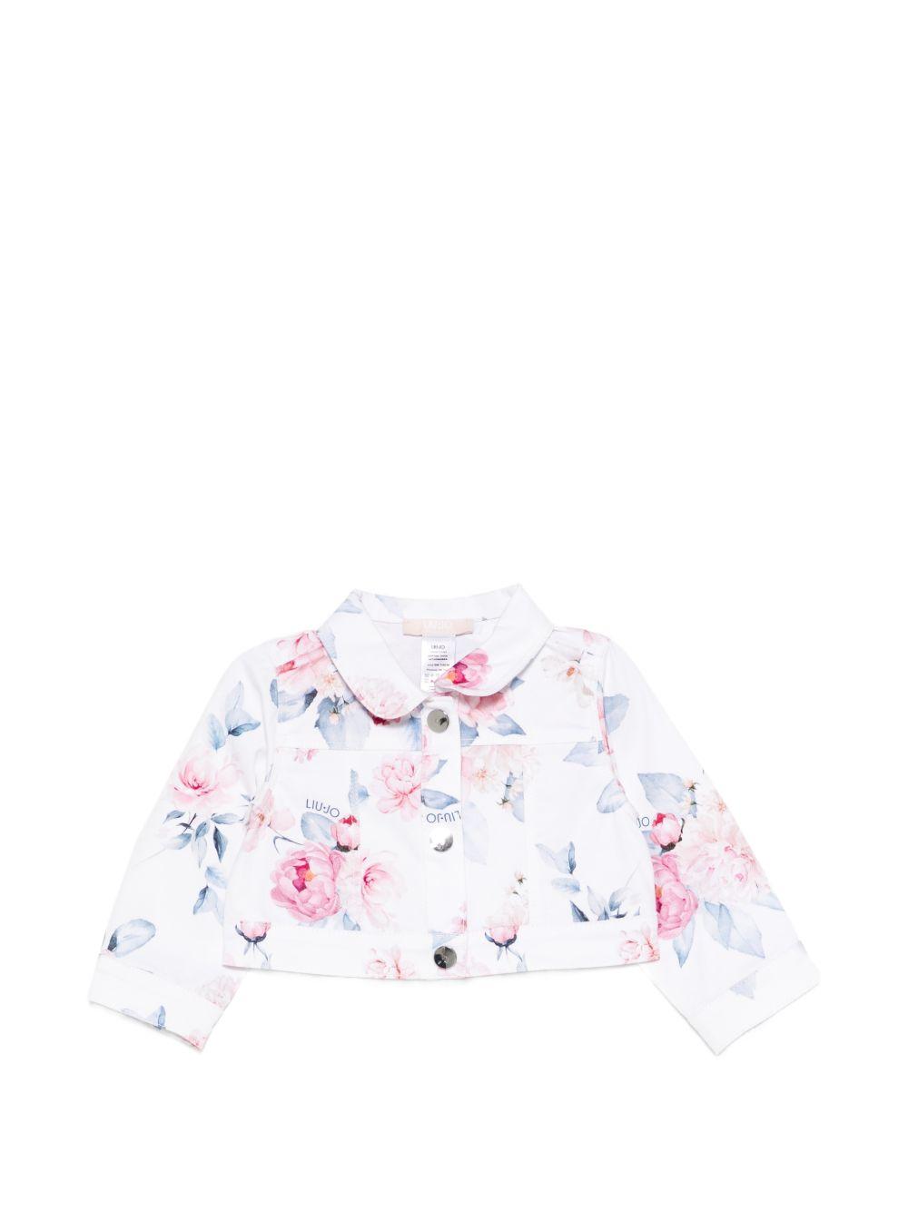 Giacca bianca/multicolor per neonata HA6001T1968 T9898 Liu Jo 