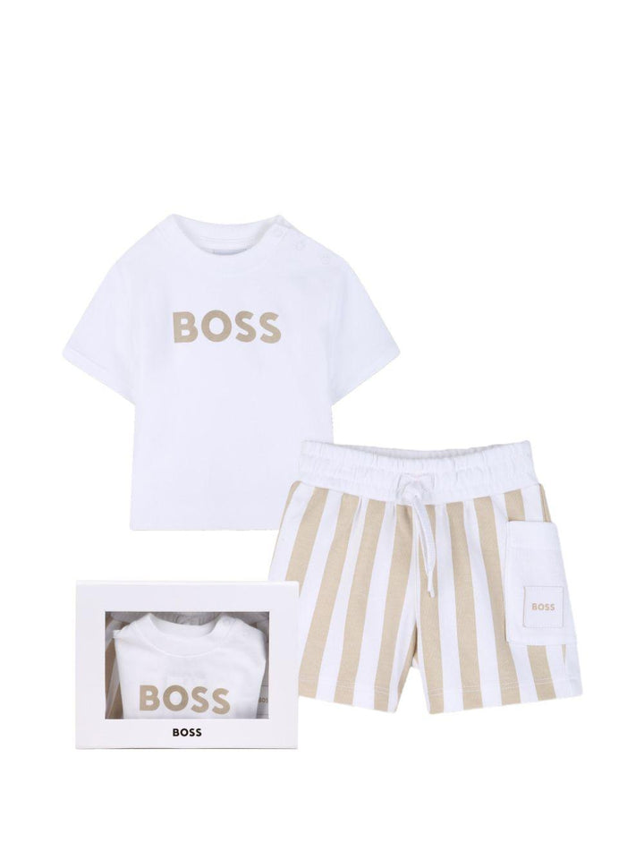 Completo bianco/beige per neonato J53048 249 Boss Kids 