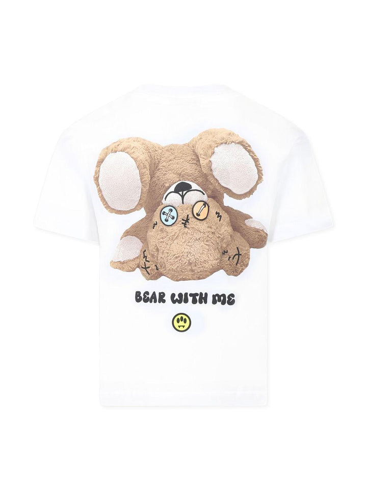 T-shirt bianca per bambino con logo
