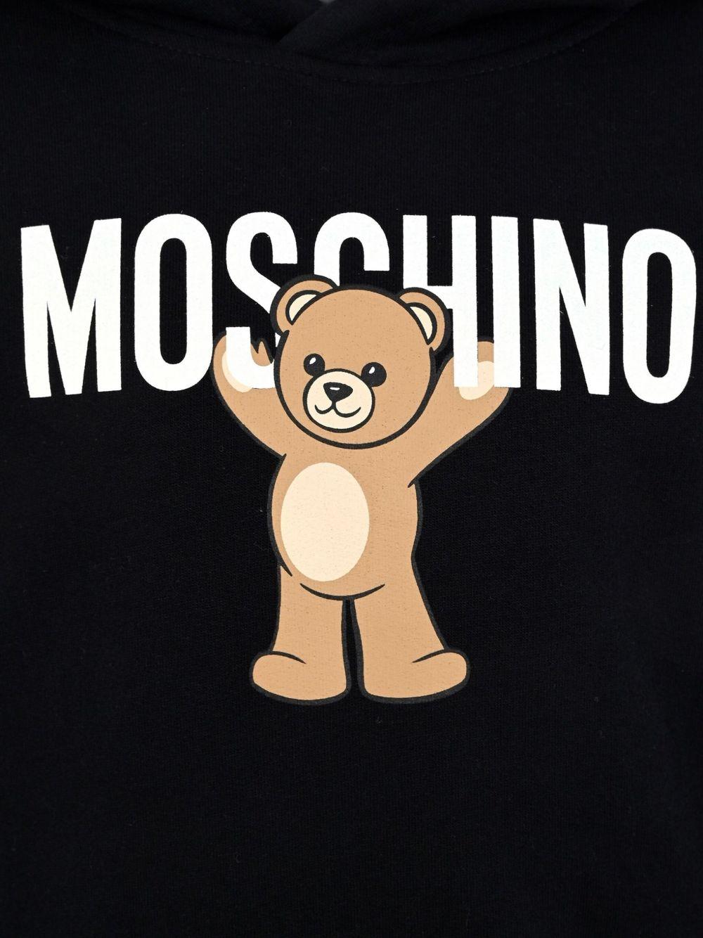 Felpa nera per bambino HUF09FLCA40 60100 Moschino Kids 