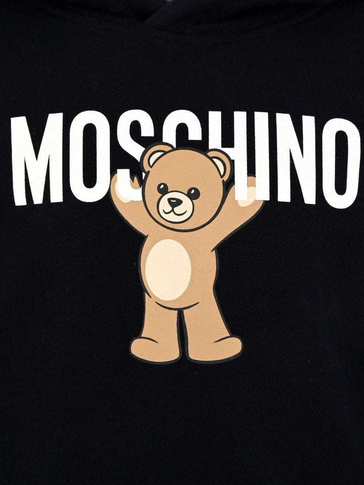 Felpa nera per bambino HUF09FLCA40 60100 Moschino Kids 