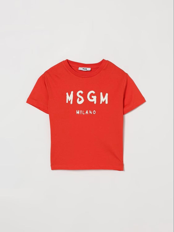 T-shirt rossa per bambino S6MSJUTH001 MS074 Msgm Kids 