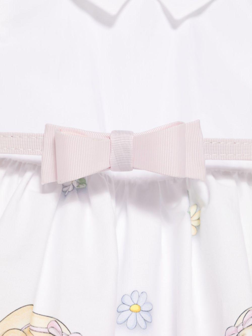 Abito bianco/multicolore per neonata