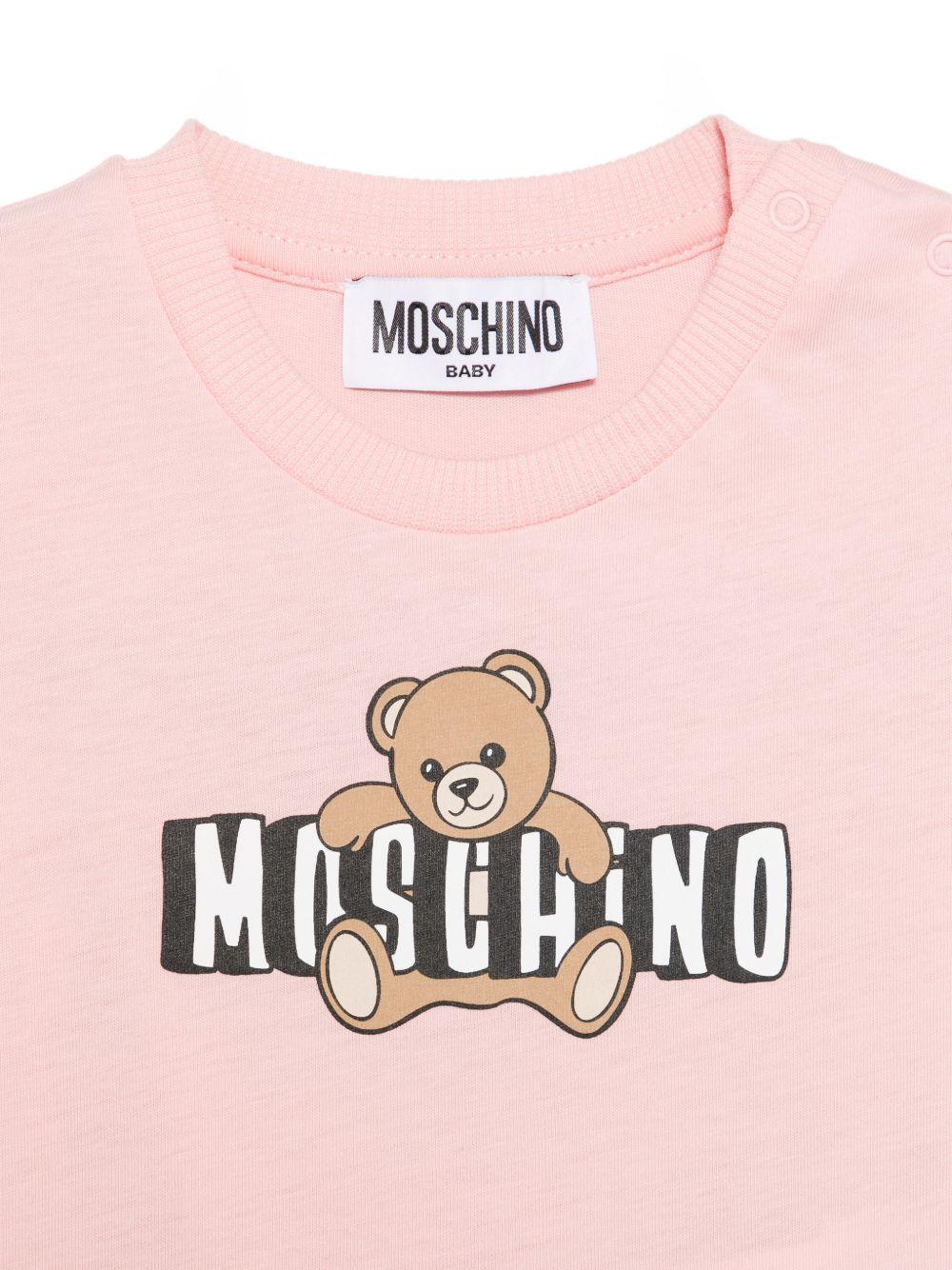 T-shirt rosa per neonata MUM04PLAA03 50209 Moschino Kids 
