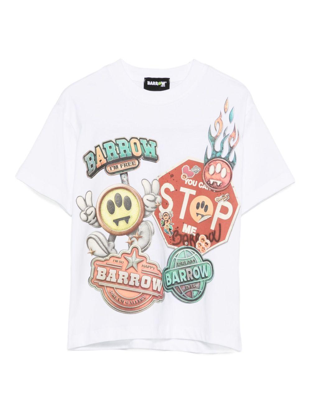 T-shirt bianco per bambino F5BKJUTH227 002 Barrow Kids 