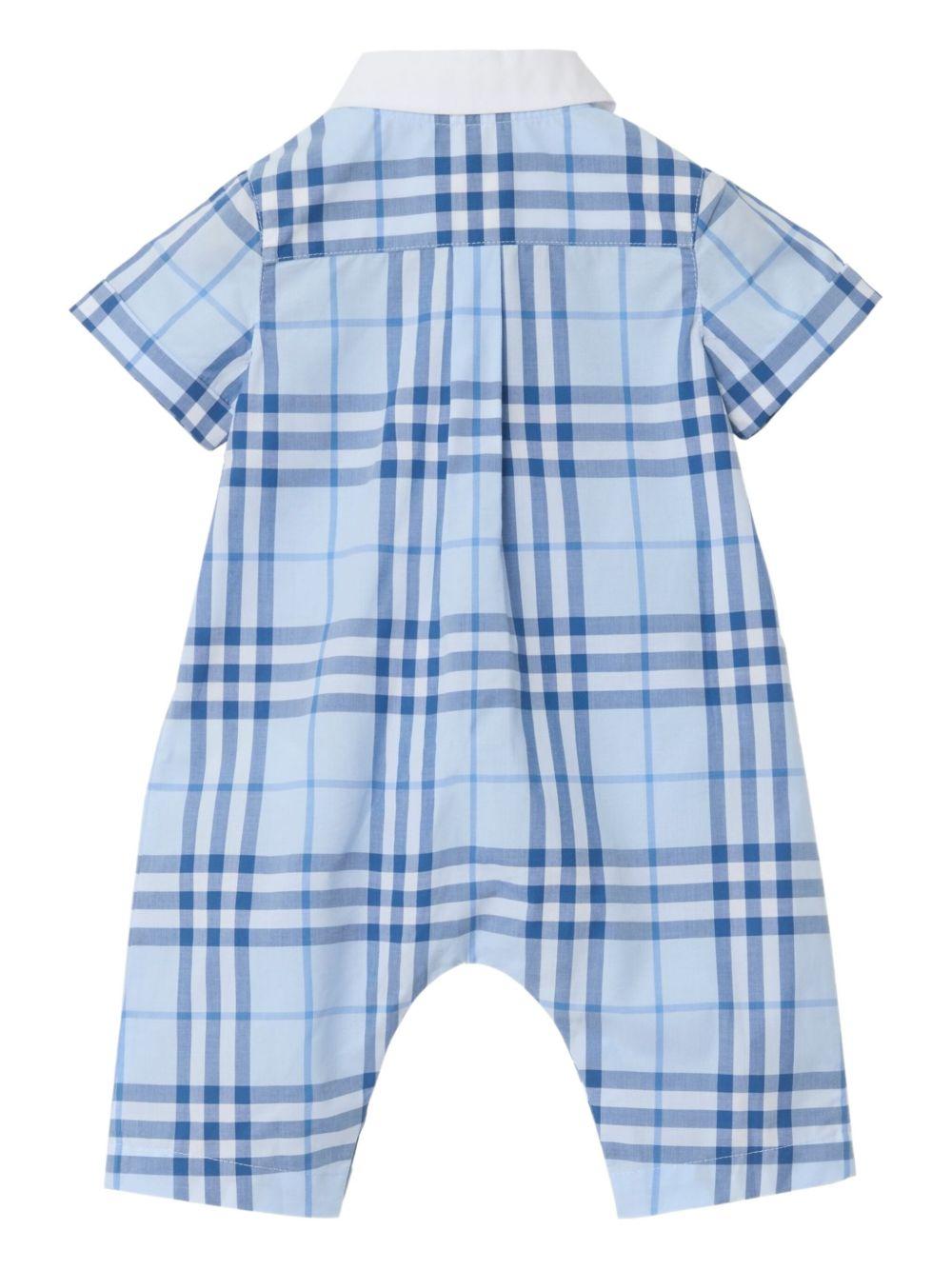 Tutina blu ghiaccio per neonato 8117520 A2209 Burberry Kids 