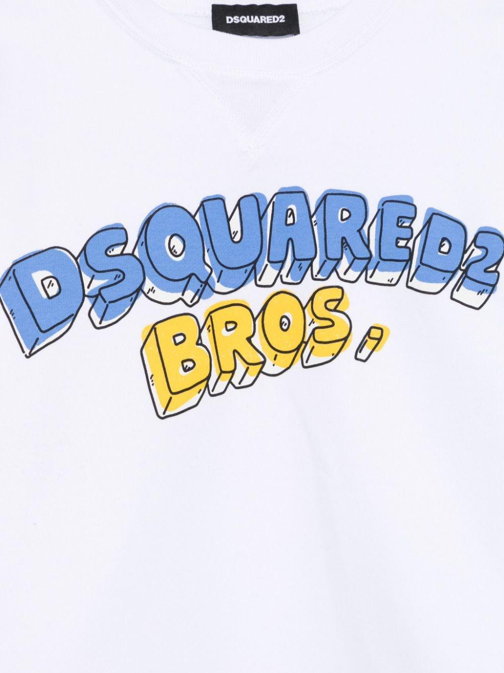 White sweatshirt for boys with logo