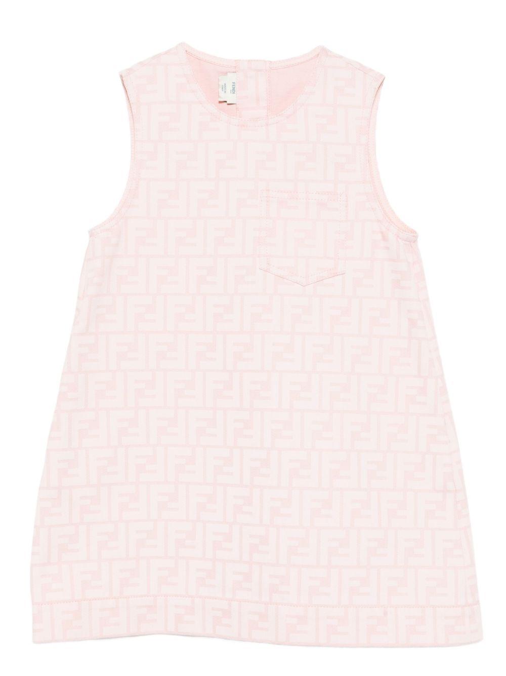 Abito rosa chiaro per bambina JFB807AUKT F0ZKY Fendi Kids 