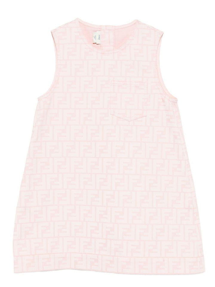 Abito rosa chiaro per bambina JFB807AUKT F0ZKY Fendi Kids 