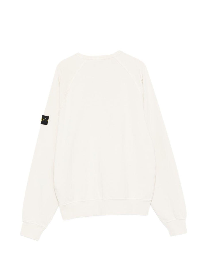 Felpa bianco sporco per bambino 66100015S0040 V0097 Stone Island Kids 