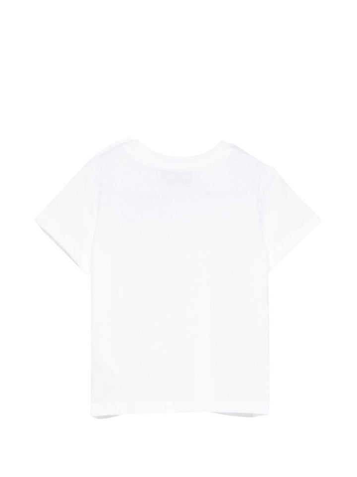 T-shirt bianco per neonato M5M047LAA03 10101 Moschino Kids 