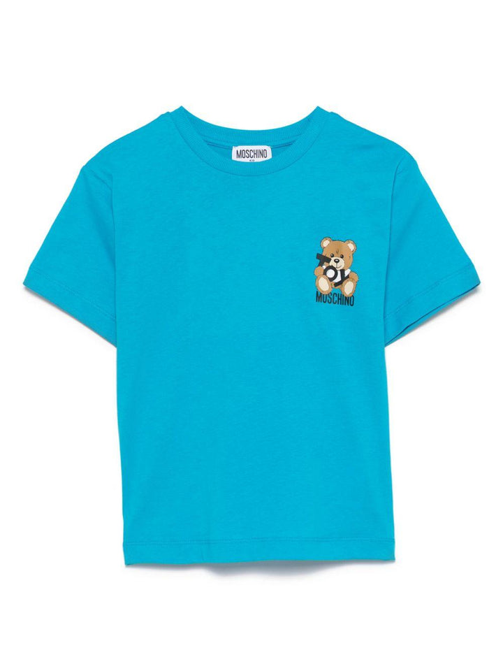 T-shirt azzurra per bambino