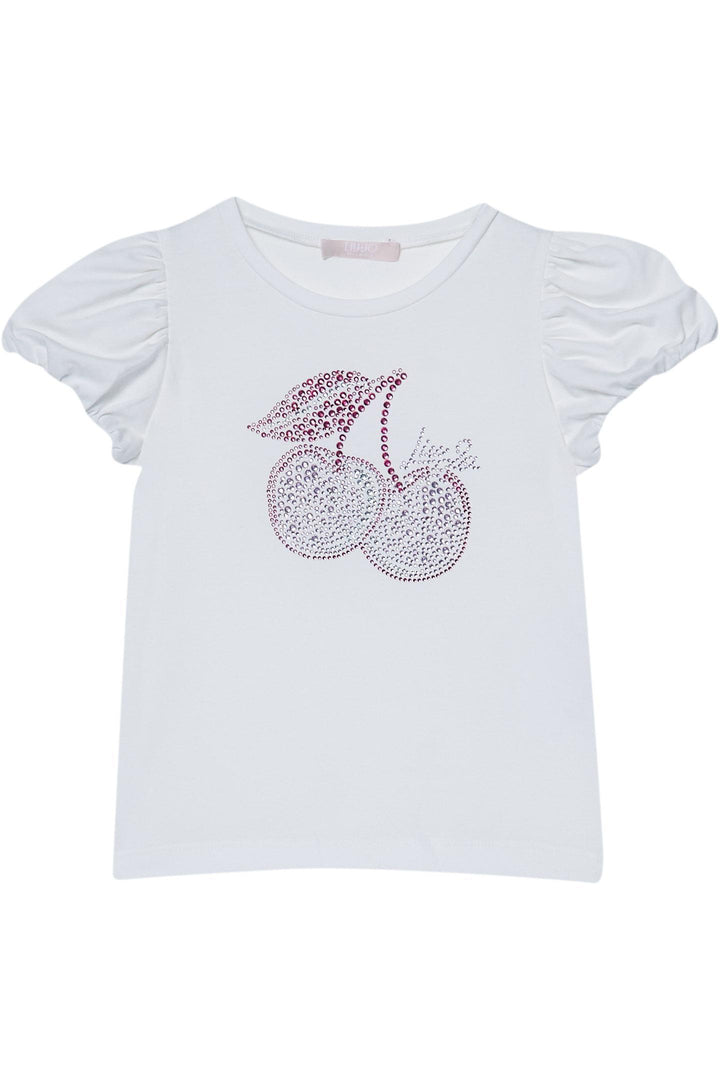 T-shirt bianco per bambina