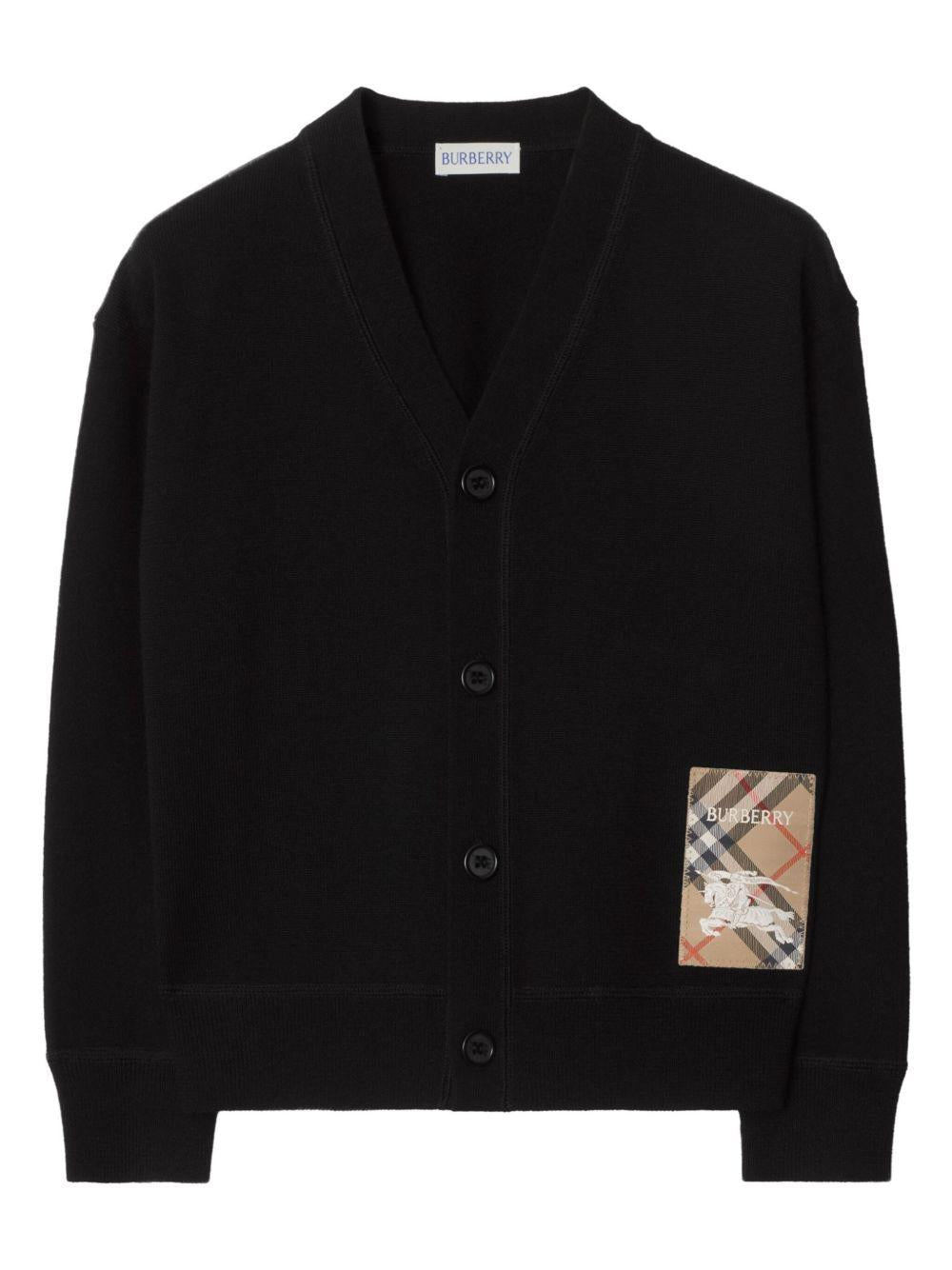 Cardigan nero per bambino 8100380 A1189 Burberry Kids 
