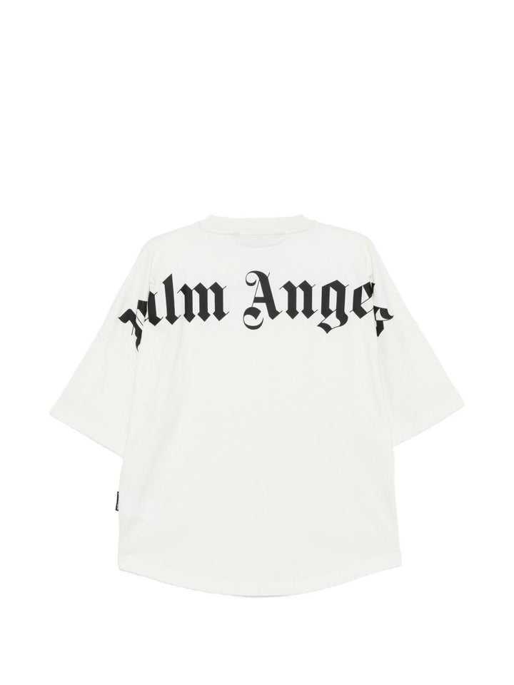 T-shirt bianca per bambino PMAA10BS26JER001 0110 Palm Angels 