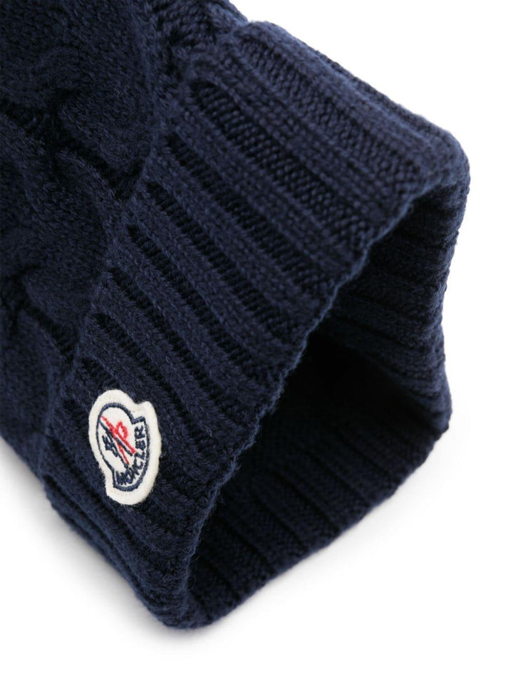 Cappello blu navy per bambino con logo