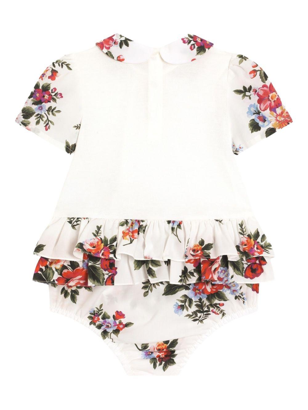 Tutina bianca/floreale per neonata L21O9OG7PZM S9000 Dolce & Gabbana Kids 
