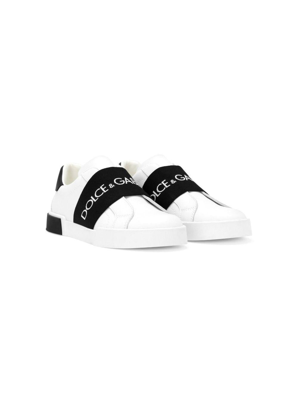 Sneakers bianche/nere per bambino DA5192AD825 89697 Dolce & Gabbana Kids 