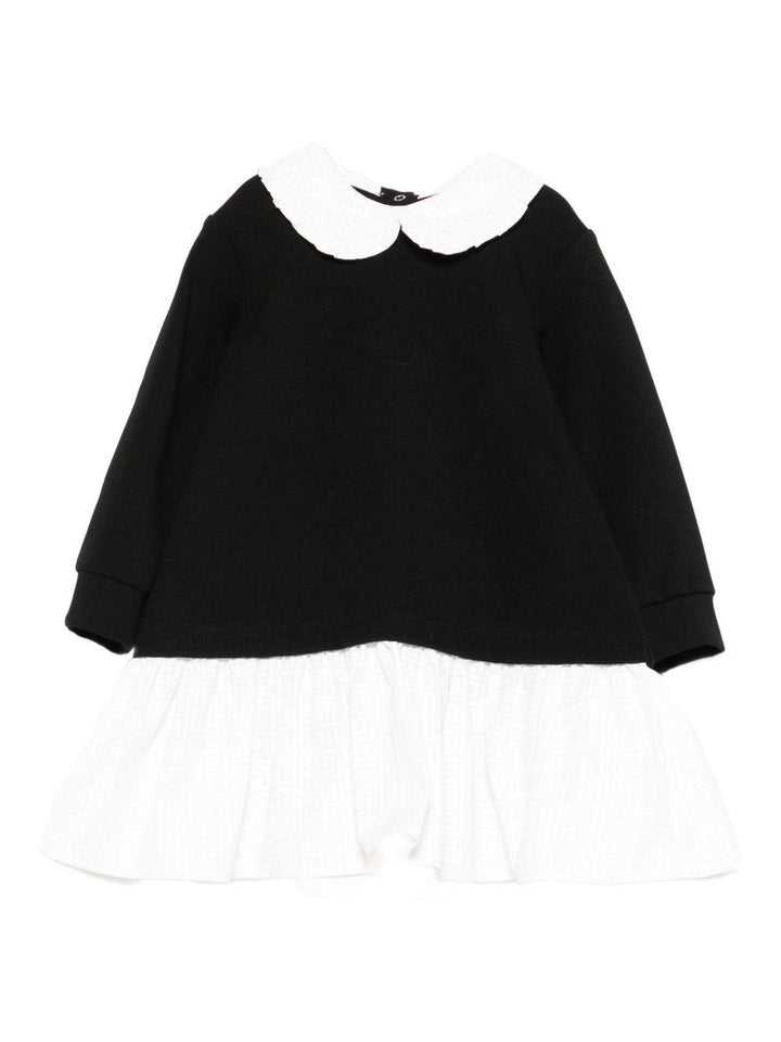 Abito nero per neonata BX1140P0546 930BC Balmain Kids 
