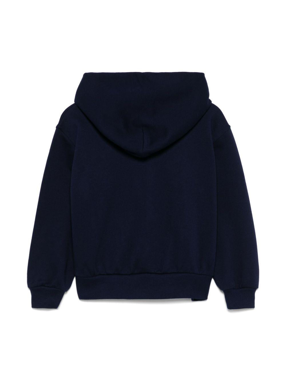 Felpa in cotone blu navy per bambino