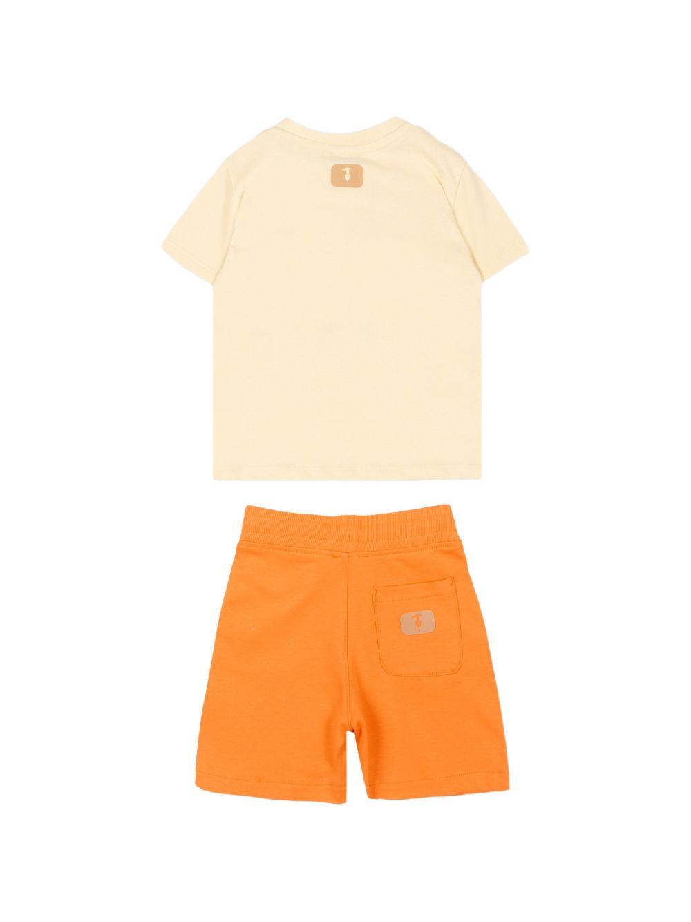 Completo beige/arancione per neonato TIP26070CJ BEINEW Trussardi Kids 