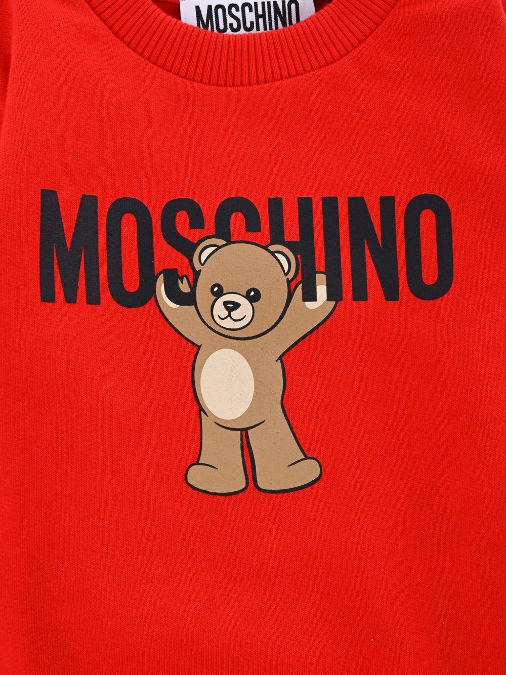 Felpa rossa per neonato MNF060LCA40 50109 Moschino Kids 