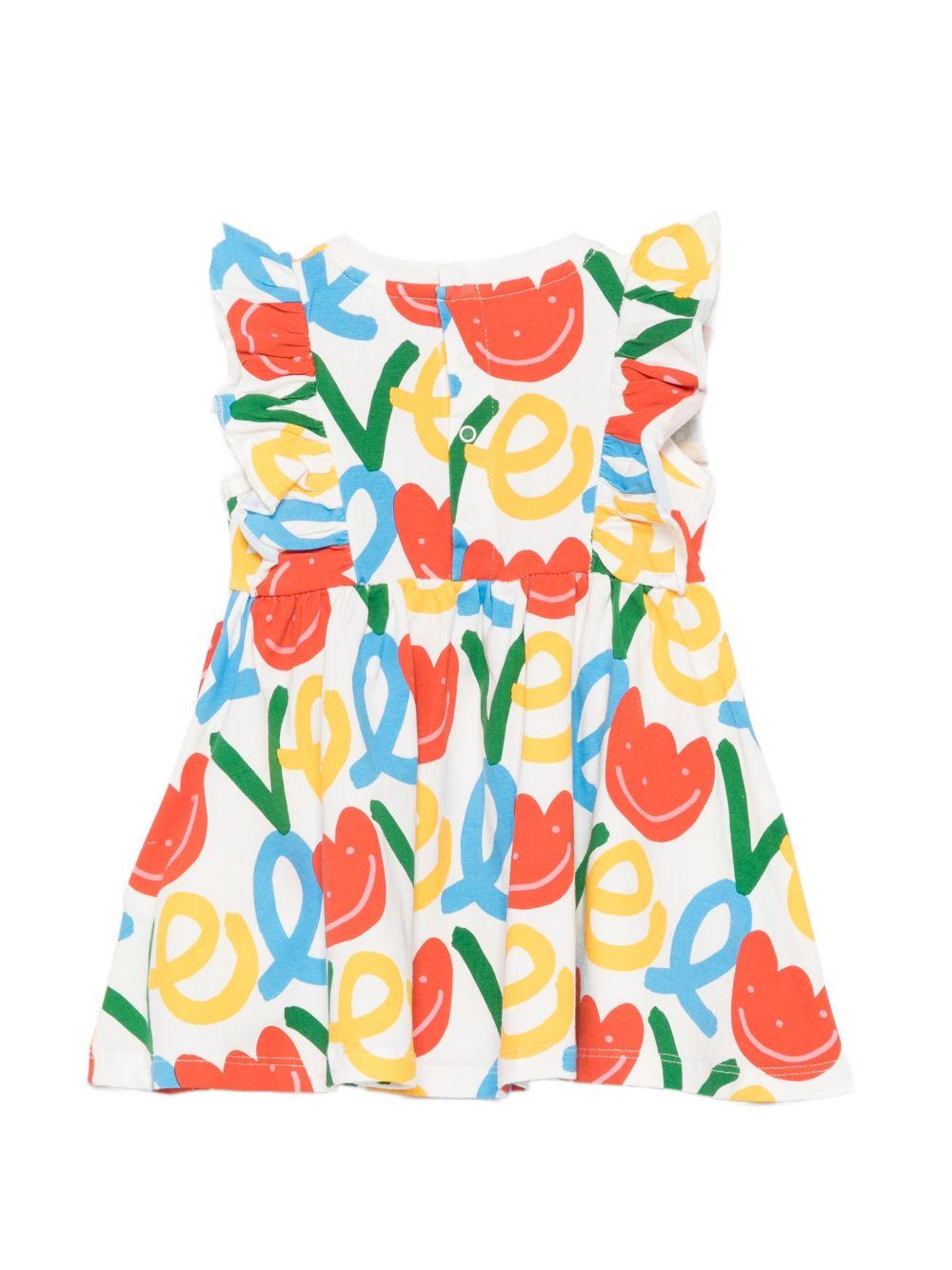 Abito bianco/multicolor per neonata TY1141Z3561 101MC Stella McCartney Kids 