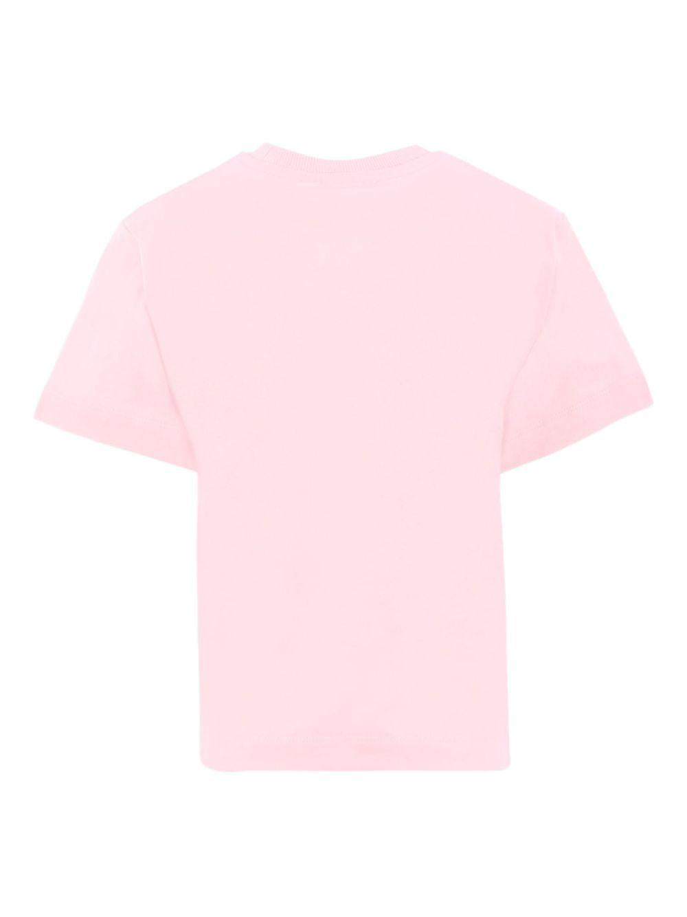 T-shirt rosa per bambino HMM05GLAA10 50209 Moschino Kids 