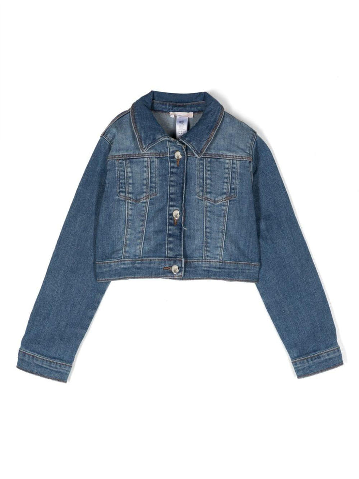 Giacca blu per bambina in denim