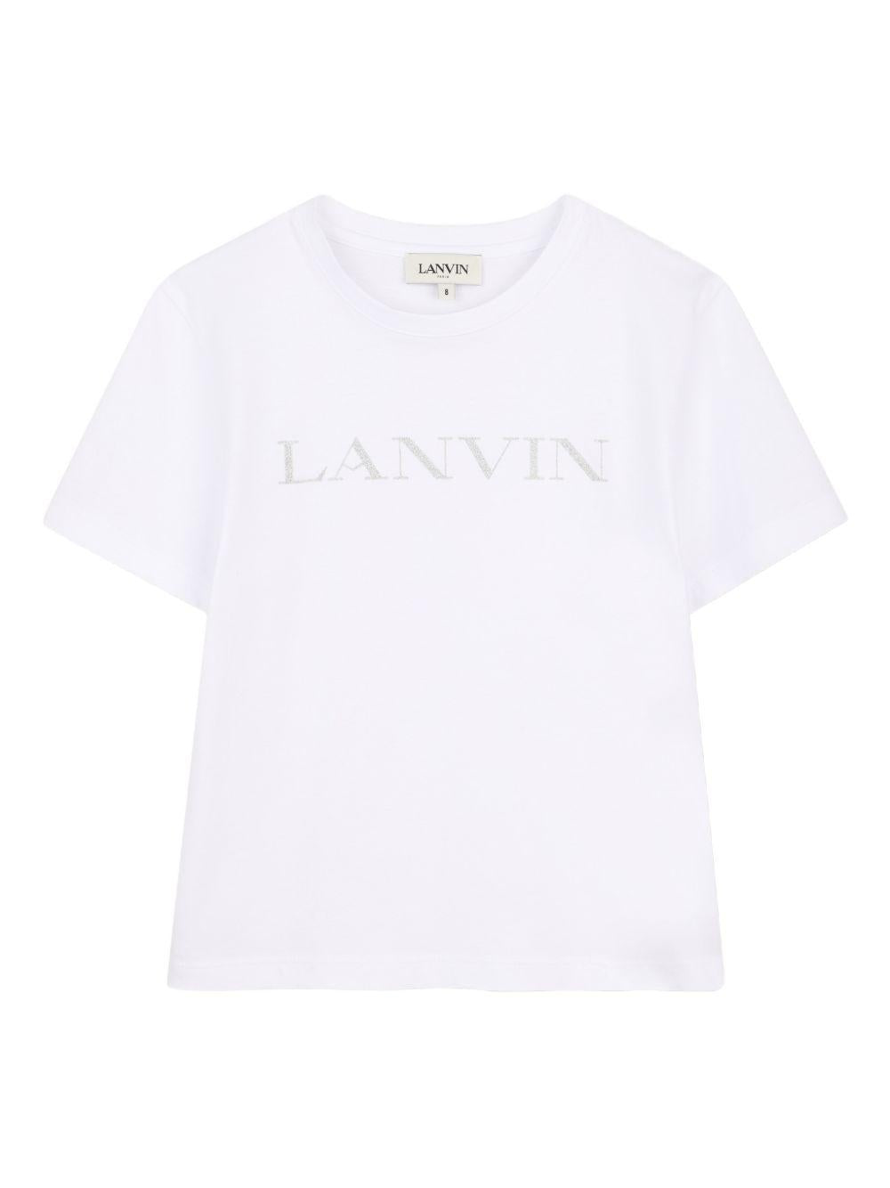 T-shirt bianco per bambina N30335 10P Lanvin Enfant 