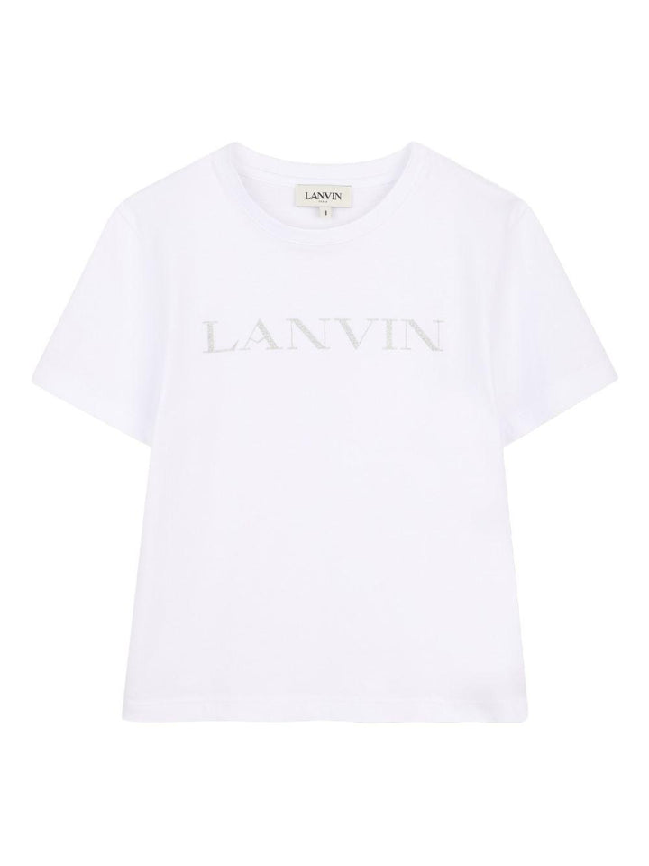 T-shirt bianco per bambina N30335 10P Lanvin Enfant 