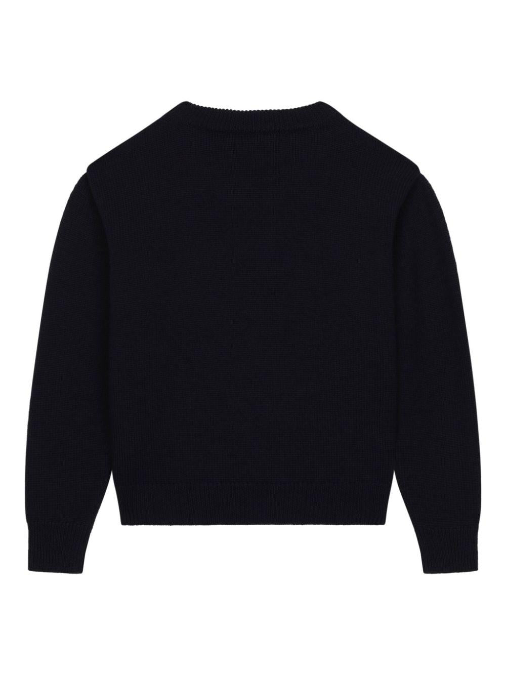 Maglione blu navy per bambino con logo L5KWJ6JCVV9 B6712 Dolce & Gabbana Kids 
