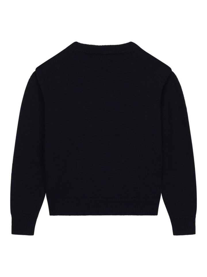 Maglione blu navy per bambino con logo L5KWJ6JCVV9 B6712 Dolce & Gabbana Kids 