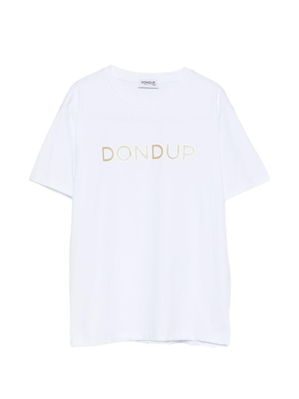 T-shirt bianco ottico DMTS0520JE017 B000 Dondup Kids 