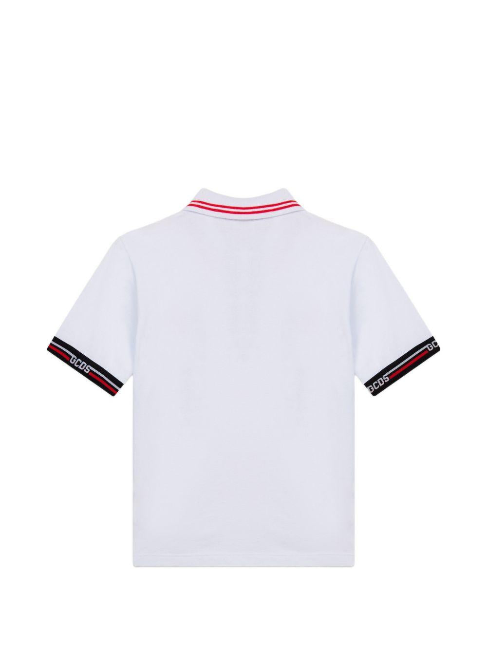 Polo bianca per bambino C1BJQD527T007 100B Gcds Kids 