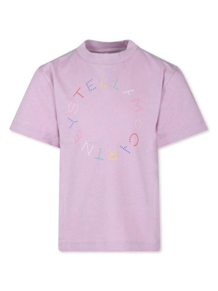 Lila cotton t-shirt for girls